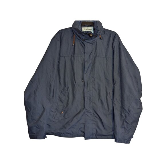 Orvis Classic Collection Mens XL Windbreaker Jacket Navy Blue - Picture 1 of 7